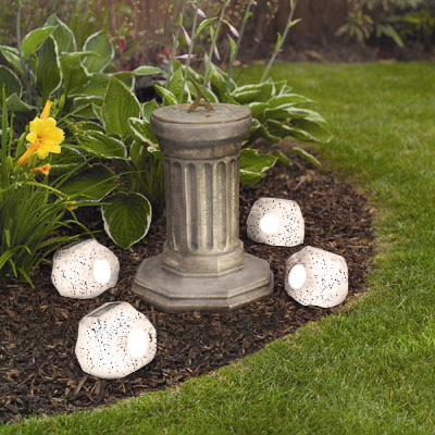 Set of 4 Solar Wireless Garden Rock Lights - SHIPS FREE! - 13 Deals