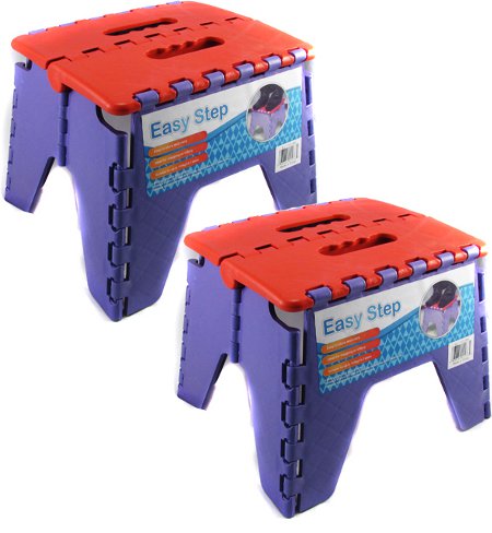 2 Pack - Easy Step Folding Step Stool!