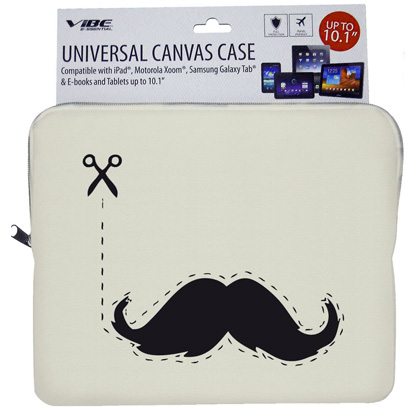 Canvas Tablet Case - Moustache!