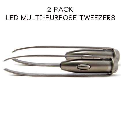 2 Pack Multi Purpose LED Tweezers