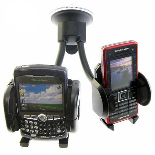 Universal Dual Car Windshield Swivel Mount Holder for GPS/Cellphone/MP3 Player