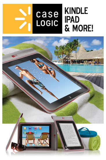 SHIPS FREE - Case Logic Water Resistant Case Cover Sleeve for Tablet or eReader! - Perfect for Fun in the Sun!