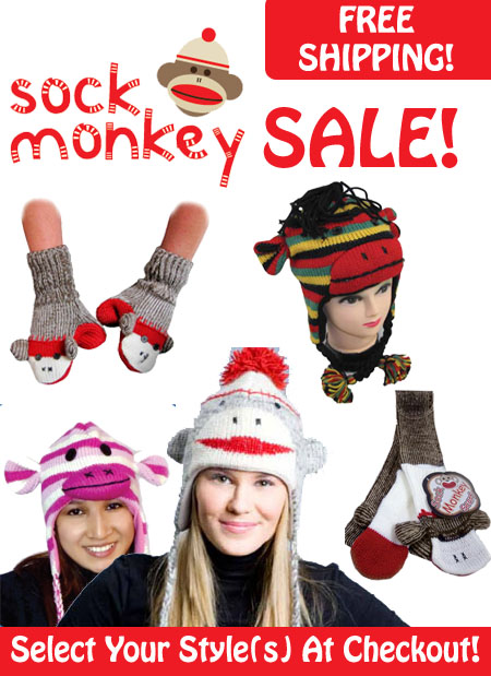 Sock Monkey Apparel Sale