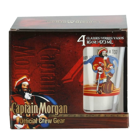 Captain Morgan 4 Piece Pint Glass Set