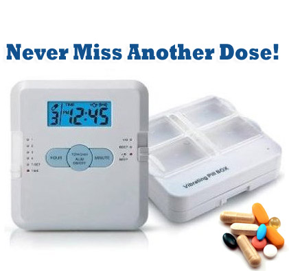 4 - Alarm Pill Box With Vibrating Reminder - SHIPS FREE