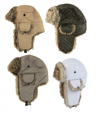 2-Pack of Premium Quilted Style Trapper Winter Hats