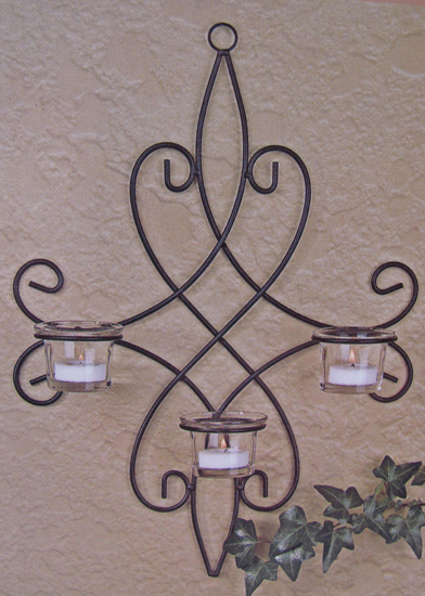 4 Piece Decorative Metal Wall Sconce Set