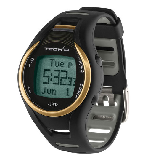 Tech4O Accelerator Gold Mens Pedometer Watch - Speed, Distance, Calories & Step!