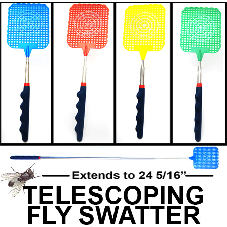 Telescoping Fly Swatter - Extends 24 5/16
