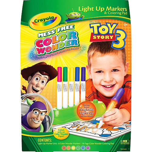 Crayola Color Wonder Disney Toy Story 3 Light Up Markers & Coloring Pad Set