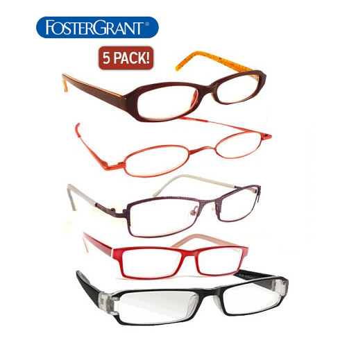 5 Pack - Foster Grant Reading Glasses - $9.99 with .99 cent unlimited shipping