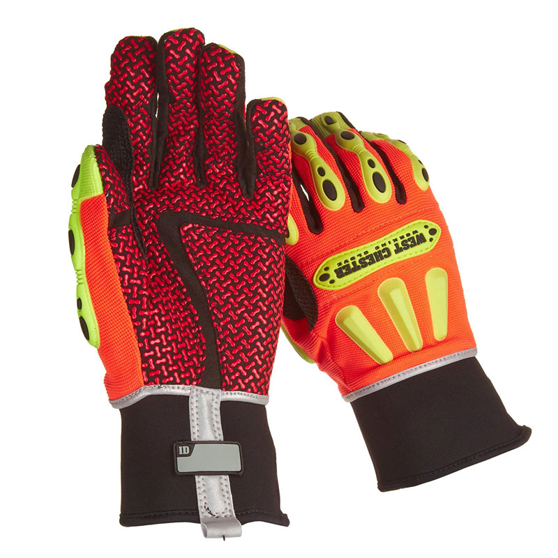 West Chester Kevlar Lined Work Gloves With Super Grip and Knuckle ...