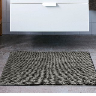 ULTRA SOFT Chenille Bath Mat in Beige or Grey - Treat Your Feet! UNLIMITED $2.99 SHIPPING! 