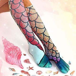 Knee High Mermaid Socks - One.